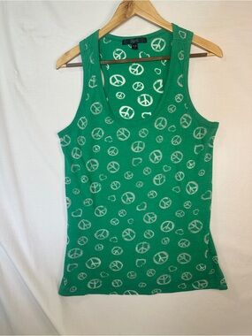 City Streets Green Peace Sign Tank